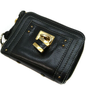 Chloe Compact Wallet Black Leather